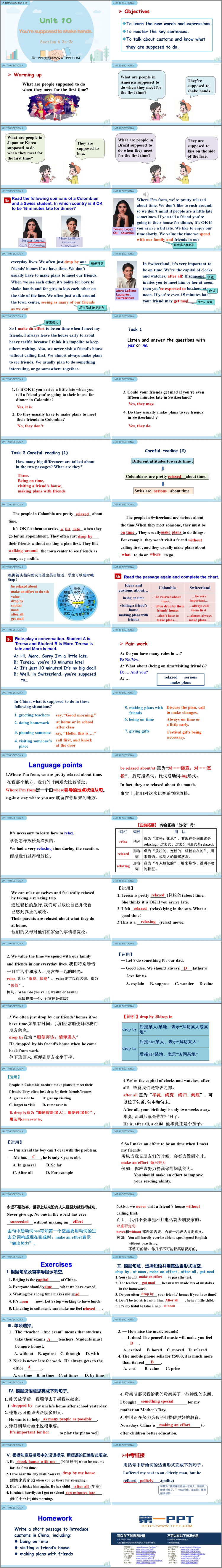 图片[2]-《You are supposed to shake hands》SectionA PPT教学课件(第2课时)-第一PPT