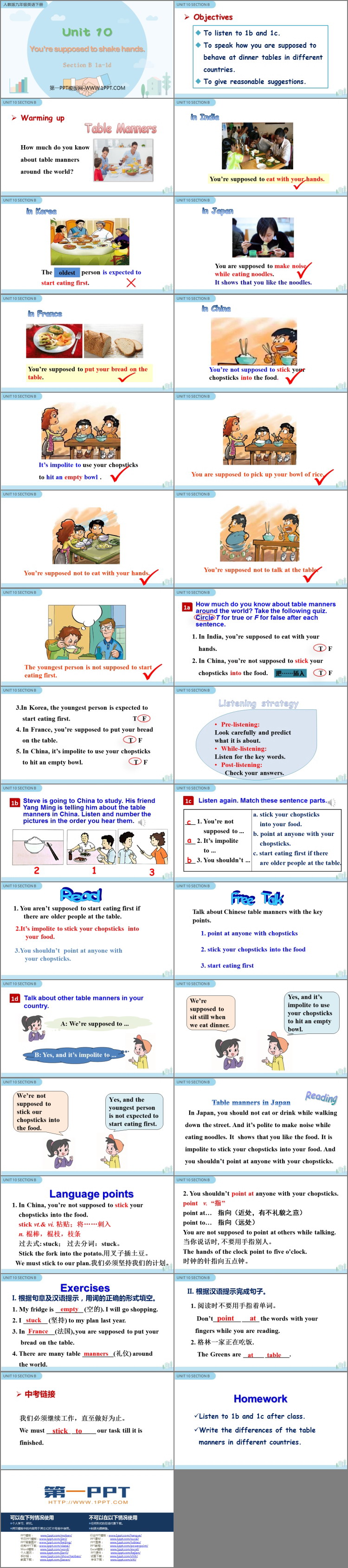 图片[2]-《You are supposed to shake hands》SectionB PPT教学课件(第1课时)-第一PPT