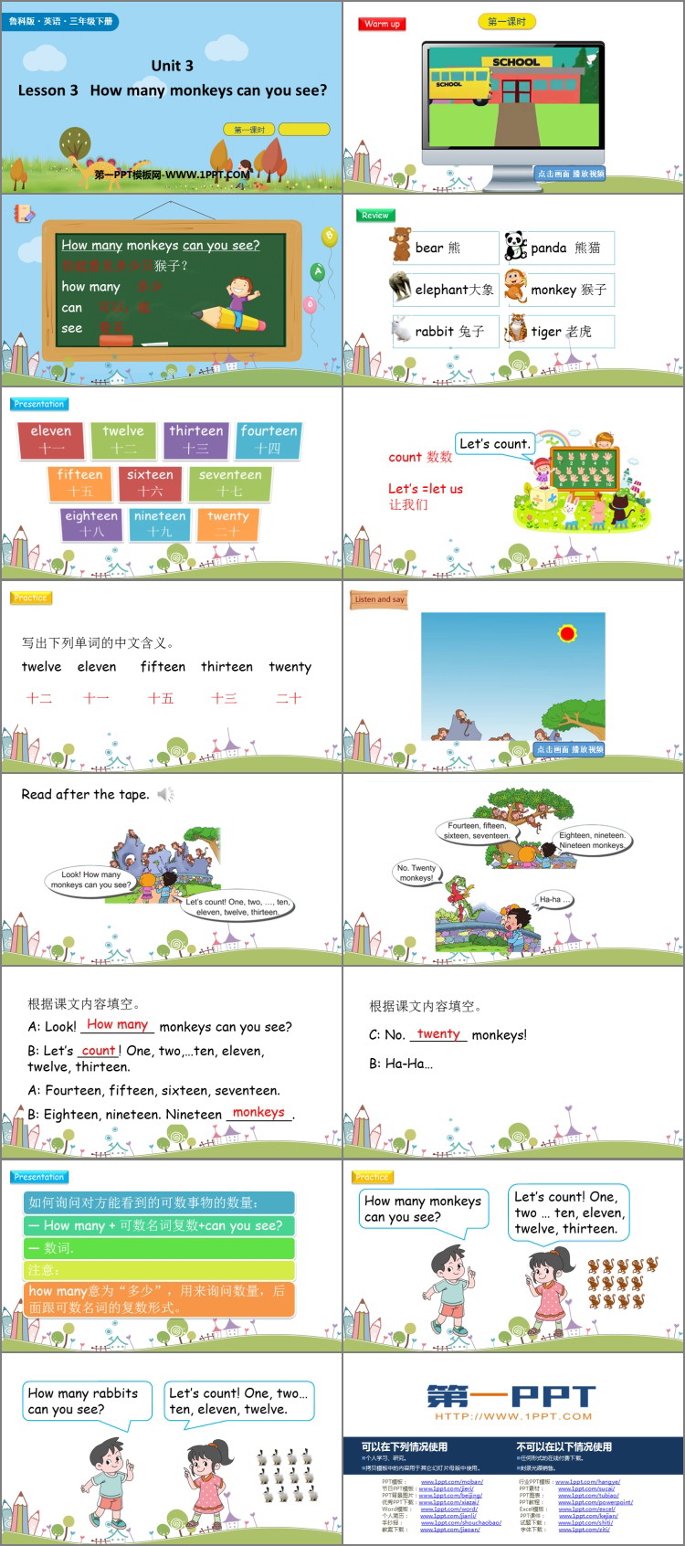 图片[2]-《How many monkeys can you see?》Animals PPT课件(第1课时)-第一PPT