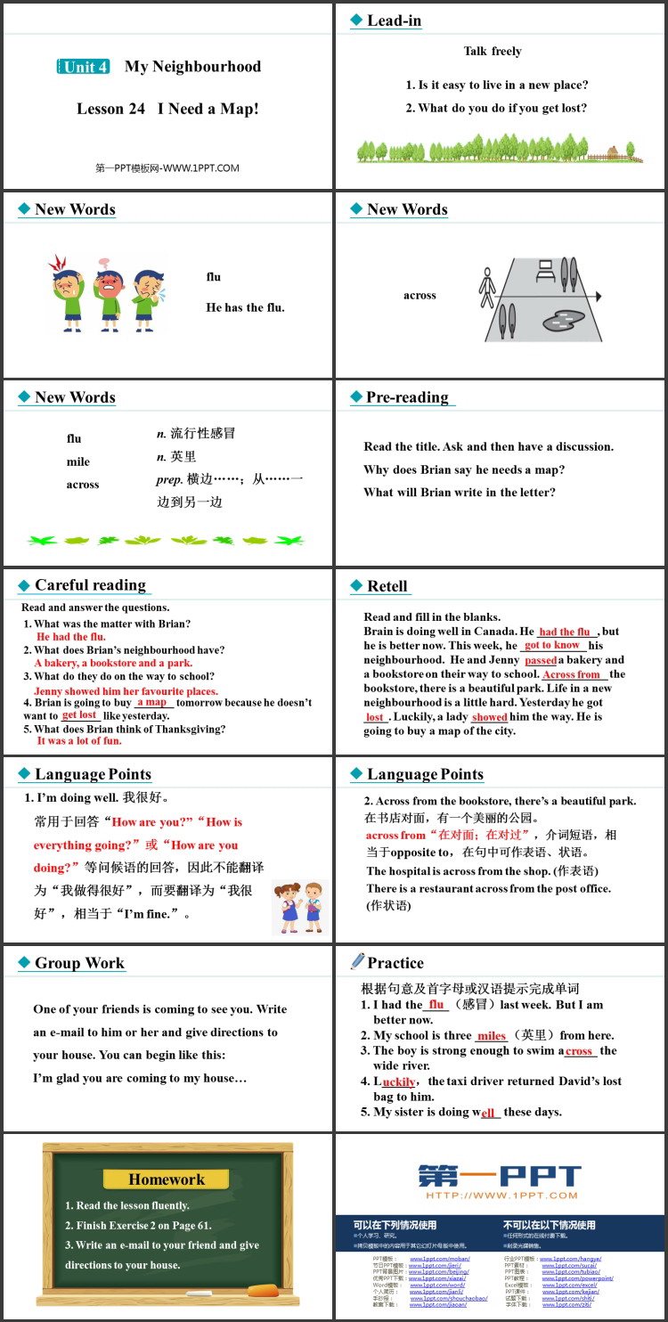 图片[2]-《I Need a Map!》My Neighbourhood PPT免费课件-第一PPT