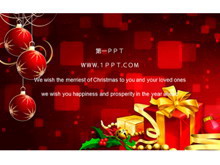 优秀的动态礼盒圣诞节PPT模板下载-第一PPT