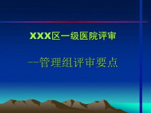 一级医院评审管理组评审要点PPT下载-第一PPT