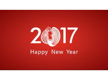 26张可编辑的矢量2017春节新年PPT素材-第一PPT
