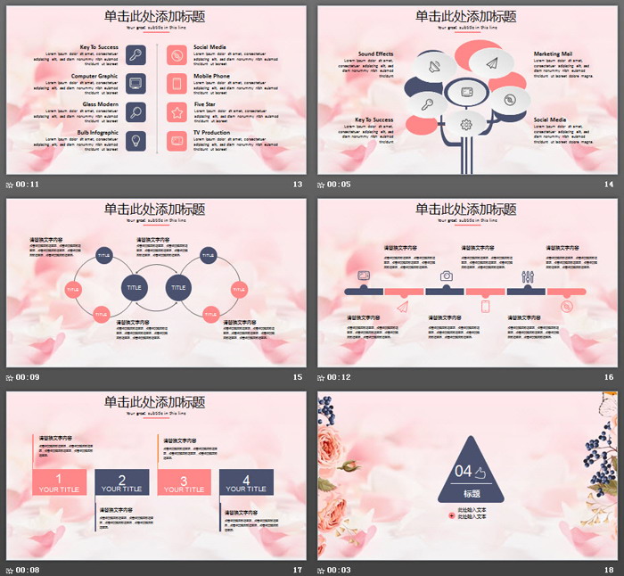 图片[4]-复古花卉背景的温馨妇女节PPT模板-第一PPT