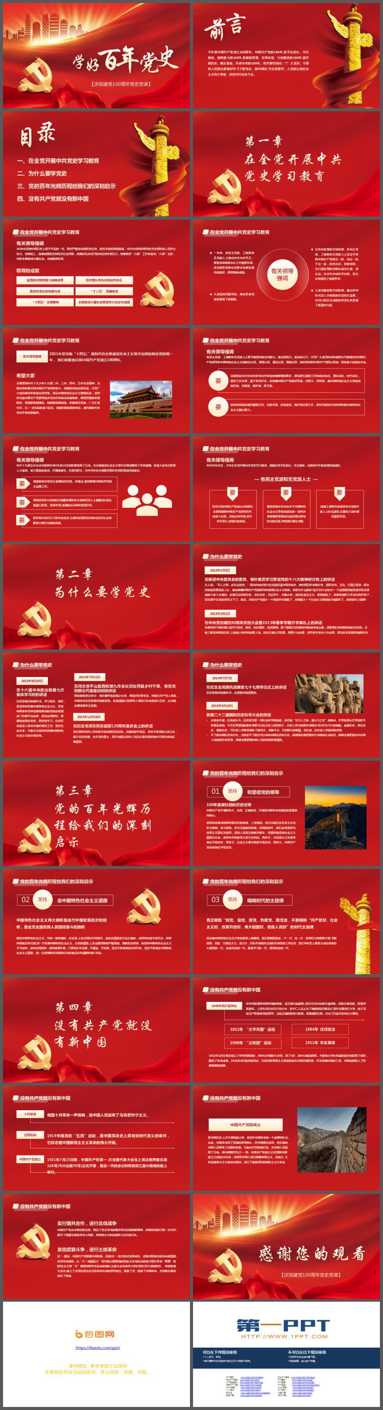 图片[2]-学好百年党史庆祝建党100周年党史党课PPT下载-第一PPT