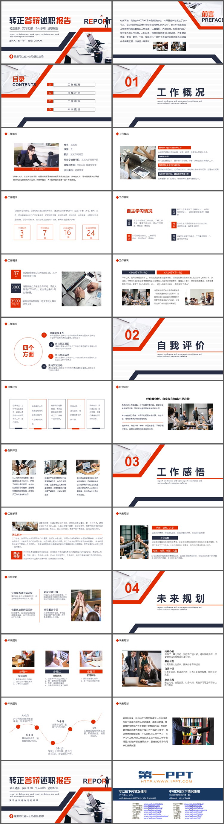 图片[2]-办公桌面背景的转正答辩述职报告PPT模板下载-第一PPT