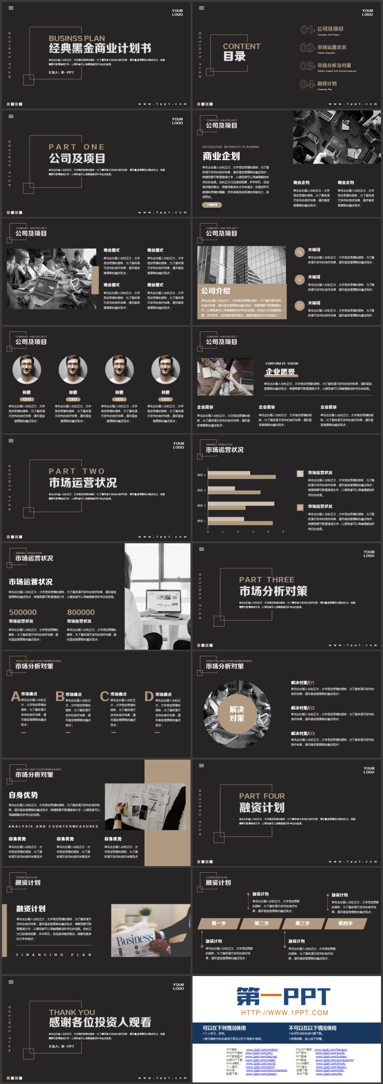 图片[2]-经典黑金商业计划书PPT模板下载-第一PPT