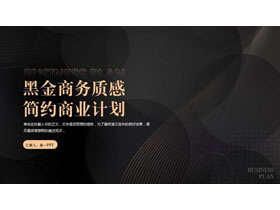 黑金商务质感简约商业计划书PPT模板下载-第一PPT
