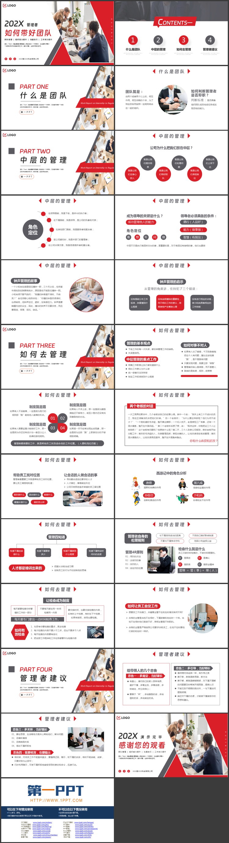 图片[2]-红灰配色商务人士背景的管理者如何带好团队企业培训PPT模板下载-第一PPT