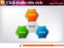 漂亮的蜂窝结构图PPT图表素材-第一PPT