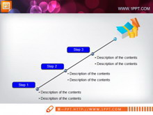 钱币图表PPT流程图模板下载-第一PPT