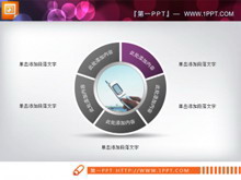 带插图的饼状PPT架构图素材-第一PPT