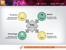 扩散关系的幻灯片图表素材-第一PPT