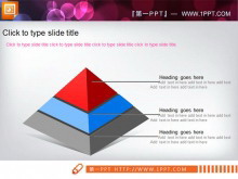 简洁的金字塔层级关系PPT素材下载-第一PPT