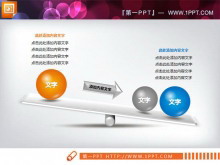 精美跷跷板对比关系PPT图表素材下载-第一PPT