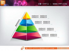 一组精美的3d立体金字塔PPT图表模板下载-第一PPT