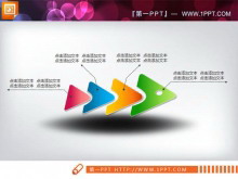 递进关系的鱼骨PPT流程图模板-第一PPT