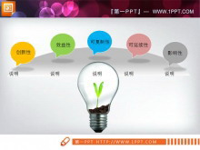 一个带灯泡的幻灯片说明图素材-第一PPT
