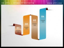 彩带样式的PowerPoint目录素材下载-第一PPT