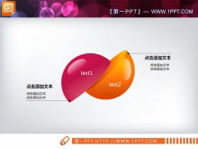 精美的双半球组合关系PowerPoint图表素材-第一PPT