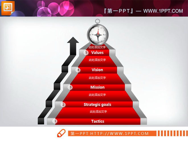 图片[1]-精美的层级递进关系PowerPoint图表下载-第一PPT
