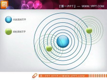 星系样式的3d立体交叉关系PowerPoint图表-第一PPT