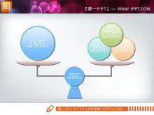 天平样式的对比关系幻灯片模板下载-第一PPT
