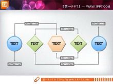 简洁的关联关系PPT图表下载-第一PPT