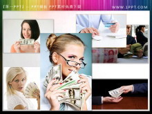 3组金钱钞票背景的金融经济PPT素材下载-第一PPT