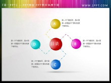 旋转万字风车样式的幻灯片目录素材下载-第一PPT