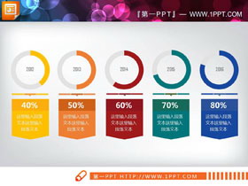 5数据项PPT饼状图-第一PPT
