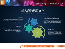 三个齿轮的联动关系PPT图表-第一PPT