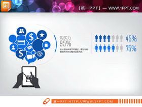 男女消费能力对比PPT图表-第一PPT