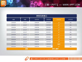 蓝黄配色实用PPT数据表格-第一PPT