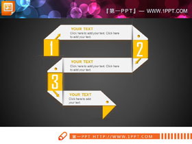 白色创意PPT流程图-第一PPT