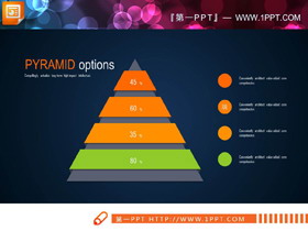 10张金字塔形层级关系PPT图表-第一PPT
