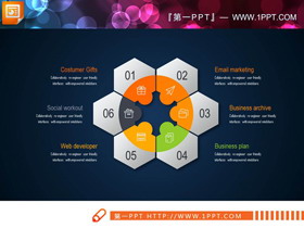 15张并列组合关系PPT图表-第一PPT