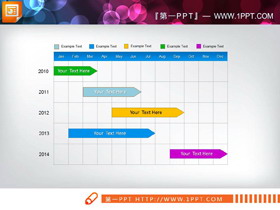 年度月度周统计PPT甘特图-第一PPT