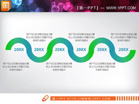 四张彩色实用PPT时间轴-第一PPT