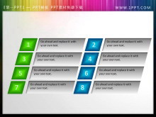 一组八节点的PowerPoint目录素材下载-第一PPT