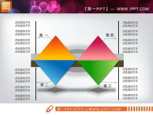 一张4部分组合关系幻灯片图表下载-第一PPT