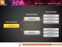 黄色水晶风格PPT组织结构图-第一PPT