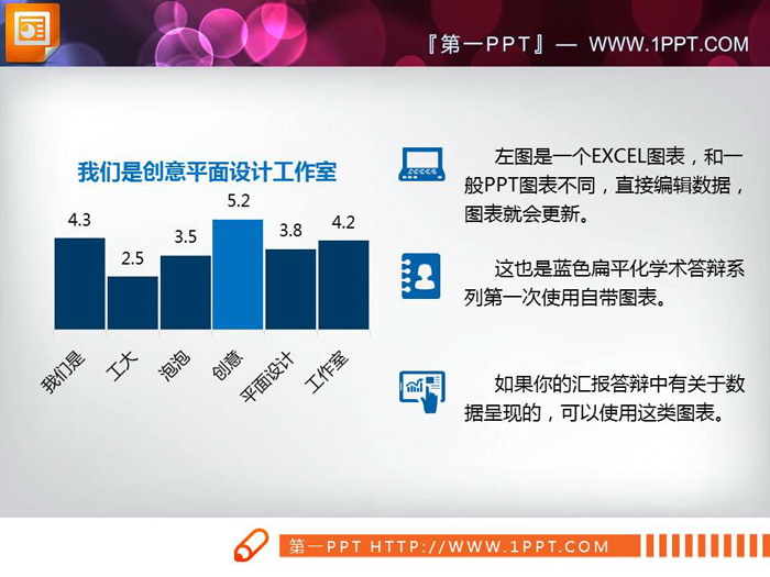 图片[1]-6张蓝色实用PPT柱状图-第一PPT