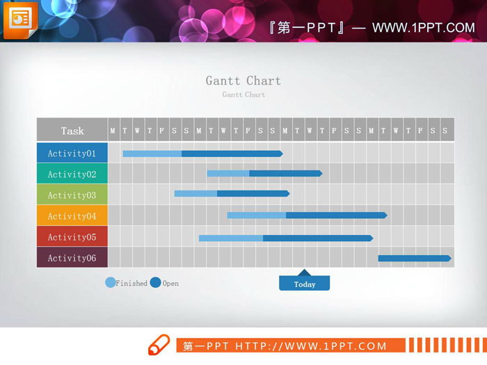 图片[1]-彩色实用PPT甘特图-第一PPT