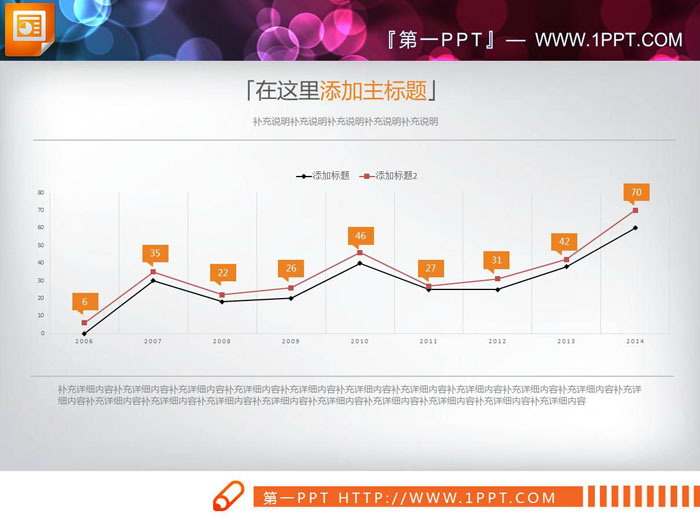 图片[1]-橙色简洁历年数据分析PPT折线图-第一PPT