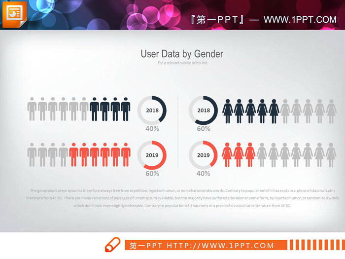 图片[1]-两张男女人数对比PPT图表-第一PPT