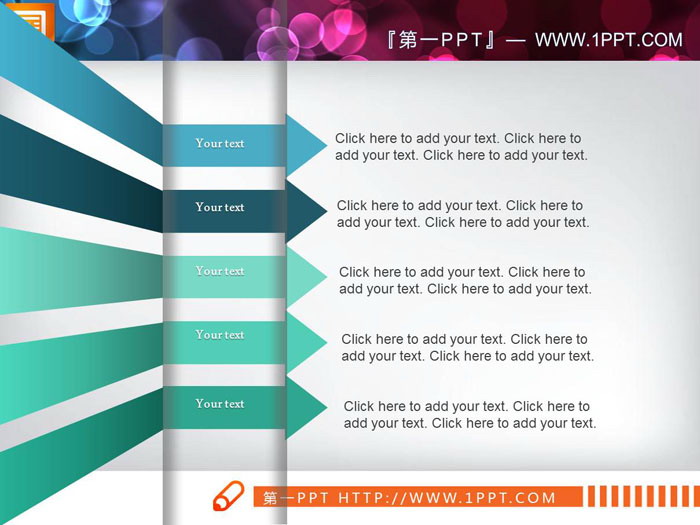 图片[6]-九张粘合效果的并列关系PPT图表-第一PPT