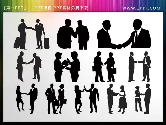 图片[2]-37张黑色商务PPT人物剪影-第一PPT