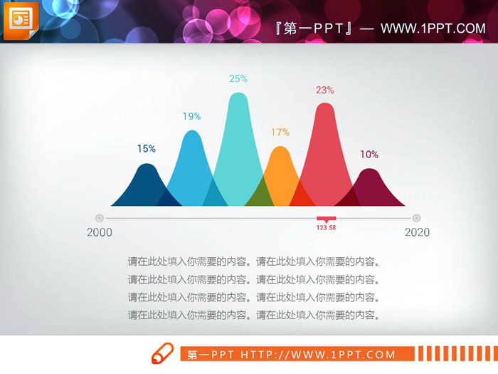 图片[1]-彩色扁平化PPT曲线图-第一PPT