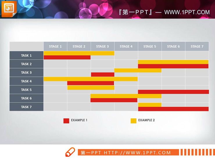 图片[2]-三张7X7甘特图PPT图表-第一PPT